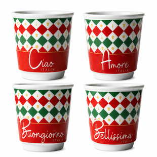Набор чашек Bialetti Tricolore 80 мл 4 шт