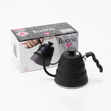 Чайник Hario V60 Buono 1.2 л  чорний матовий , Чорний