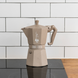 Гейзерная кофеварка Bialetti Moka Exclusive Octagonal Induction на 6 чашек (270 мл) Песочная