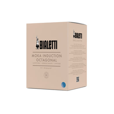 Гейзерна кавоварка Bialetti Moka Exclusive Octagonal Induction на 3 чашки (130 мл) Сіра