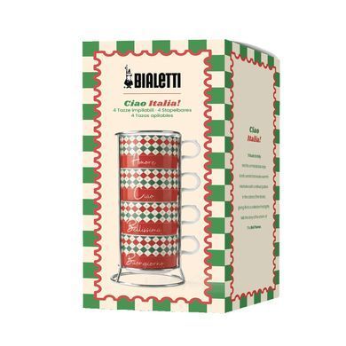 Набор чашек Bialetti Tricolore 160 мл 4 шт