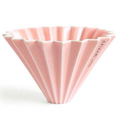 Пуровер воронка фарфоровая ORIGAMI dripper M Pink, 02, 1-4 чашки