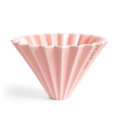 Пуровер воронка фарфоровая ORIGAMI dripper M Pink, 02, 1-4 чашки