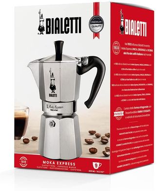 Гейзерна кавоварка Bialetti Moka Express на 9 чашек (420 мл)