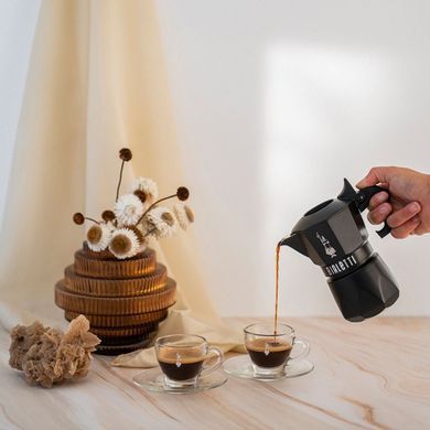 Гейзерная кофеварка Bialetti Brikka Exclusive на 2 чашки (100 мл) Черная