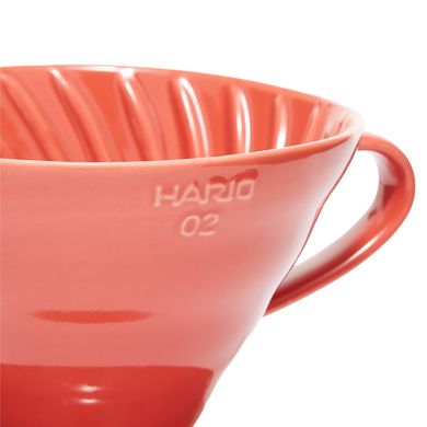 Пуровер воронка Hario V60 02 керамика красный