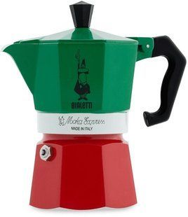 Гейзерна кавоварка Bialetti La Mokina Italia на 1 чашку кольорова (40 мл)
