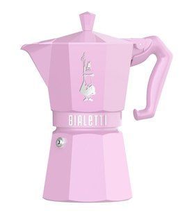 Гейзерная кофеварка Bialetti Moka Express Exclusive на 6 чашек (270 мл) Розовая