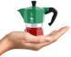 Гейзерная кофеварка Bialetti La Mokina Italia на 1 чашку цветная (40 мл)