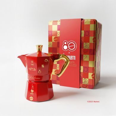 Гейзерна кавоварка Bialetti Moka Express Mattel 80th Аnniversario 3 чашки (130 мл)