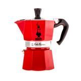 Гейзерная кофеварка Bialetti Moka Express на 3 чашки (130 мл) Красная