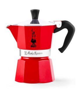 Гейзерна кавоварка Bialetti Moka Express на 1 чашу (60 мл) Червона