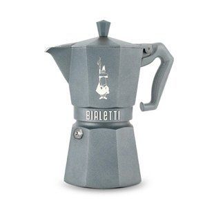 Гейзерная кофеварка Bialetti Moka Express Exclusive на 6 чашек (270 мл) Серая