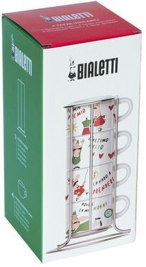 Набор чашек для капучино Bialetti 200 мл 4 штук