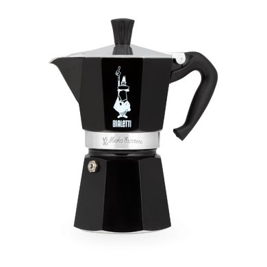 Гейзерная кофеварка Bialetti Moka Express на 6 чашки (270 мл) Черная