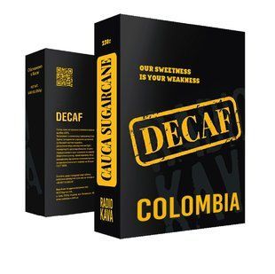 Кава Radiokava Colombia Cauca Sugarcane Decaf без кофеїну в зернах - 250 г (еспресо)