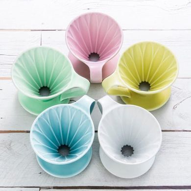 Пуровер CAFEC керамический Flower Dripper Cup4 Blue