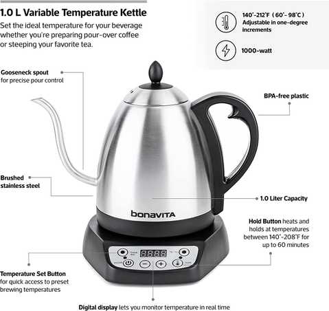 Bonavita digital hot sale gooseneck kettle