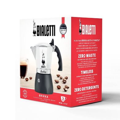 Гейзерная кофеварка Bialetti Brikka на 2 чашки (100 мл)