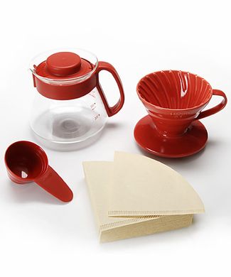 Набор Hario V60 Ceramic 01 Красный