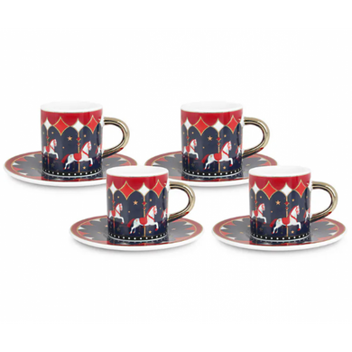 Набор чашек Bialetti Magico Ricordo Carousel Set 80 мл 4 штук