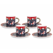 Набор чашек Bialetti Magico Ricordo Carousel Set 80 мл 4 штук