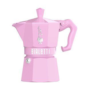 Гейзерна кавоварка Bialetti Moka Express Exclusive на 3 чашки (130 мл) Рожева