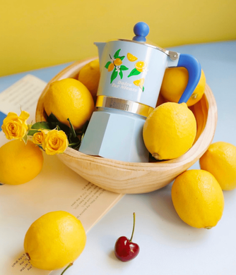Гейзерная кофеварка Bialetti Rainbow Fruit Vibes - Lemons 3 чашки (130 мл)