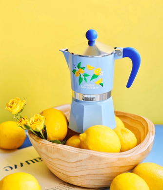 Гейзерная кофеварка Bialetti Rainbow Fruit Vibes - Lemons 3 чашки (130 мл)