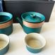 Набор для чайной церемонии Gongfu Travel Tea Set на 9 предметов зеленый