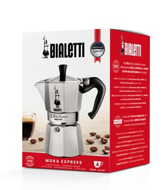 Гейзерная кофеварка Bialetti Moka Express на 4 чашки (190 мл)