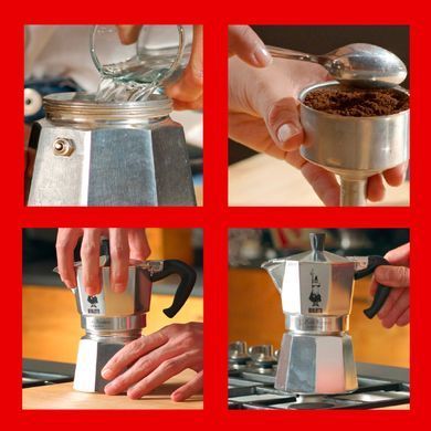 Гейзерна кавоварка Bialetti Moka Express на 6 чашек (270 мл)