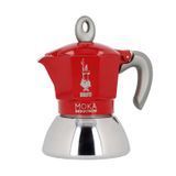 Гейзерна кавоварка Bialetti на 2 чашки Moka Induction (100 мл) червона