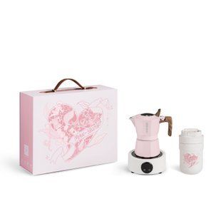 Подарунковий набір для приготування кави MHW-3BOMBER Flipped Moka Pot Gift Box Pink