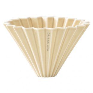 Пуровер воронка фарфоровая ORIGAMI dripper M Beige