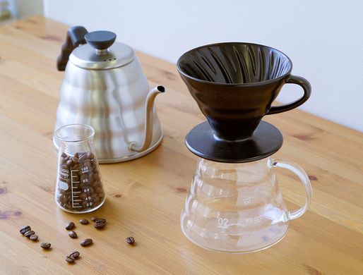 Пуровер воронка Hario V60 02 керамика черный