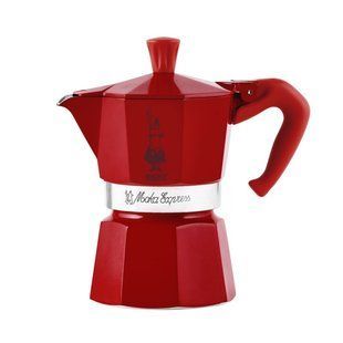 Гейзерна кавоварка Bialetti Moka Express Winter Wonderland на 3 чашки (130 мл) Червона
