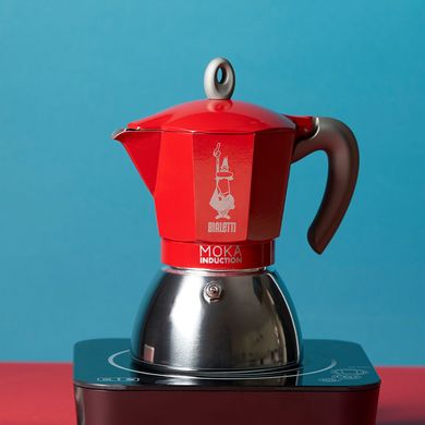 Гейзерная кофеварка Bialetti 6 чашек Moka Induction (280 мл) красная