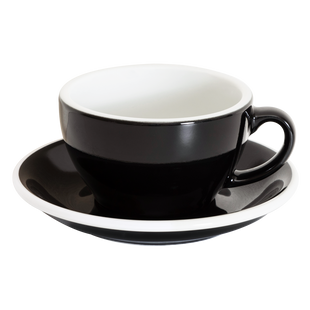 Чашка з блюдцем для капучіно Loveramics Egg 250 мл Black