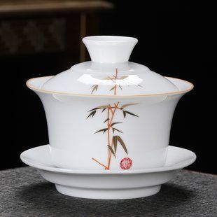 Фарфоровая гайвань "Бамбук" 300 мл