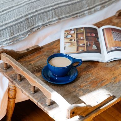 Чашка с блюдцем notNeutral Lino Indigo 240 мл