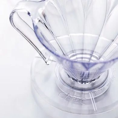Пуровер CAFEC пластиковий Flower Dripper Cup4 Прозорий