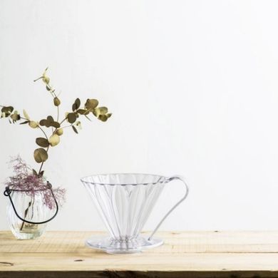 Пуровер CAFEC пластиковий Flower Dripper Cup4 Прозорий
