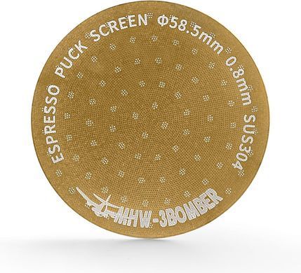 Улучшитель для эспрессо Сито Puck Screen Titanium Plated Gold 58 mm