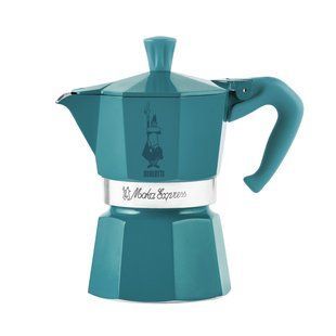 Гейзерна кавоварка Bialetti Moka Express Winter Wonderland на 3 чашки (130 мл) Бірюзова