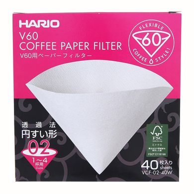 Фільтри Hario V60 02 40 шт білі