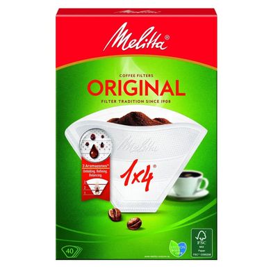 Фильтры бумажные Melitta original 1x4 40 шт белые