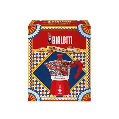 Гейзерна кавоварка Bialetti x Dolce&Gabbana Carretto Siciliano Moka Express на 3 чашки (130 мл)