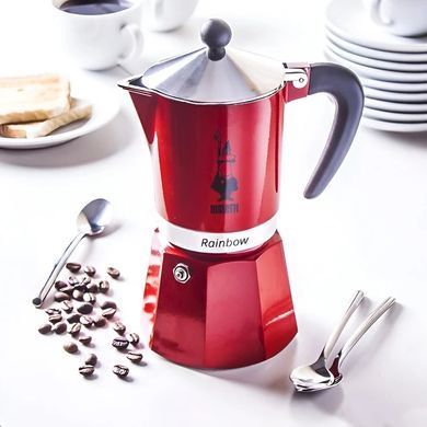 Гейзерная кофеварка Bialetti Rainbow Red 6 чашек (270 мл)