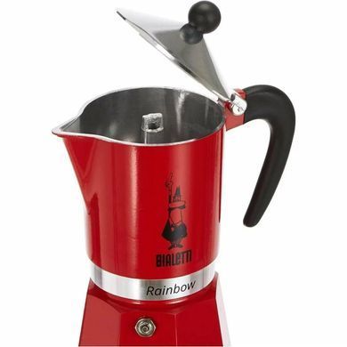 Гейзерная кофеварка Bialetti Rainbow Red 6 чашек (270 мл)